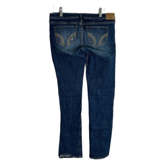 Hollister Medium Wash Denim Distressed Women’s Jeans, Size 9R, Pre-owned - Picture 2 of 4